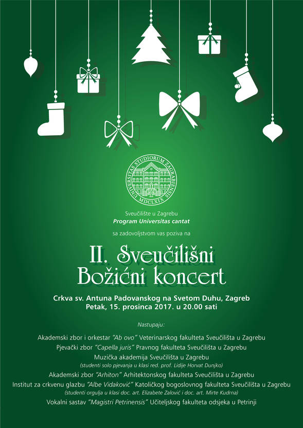 II. Sveucilisni bozicni koncert_plakat